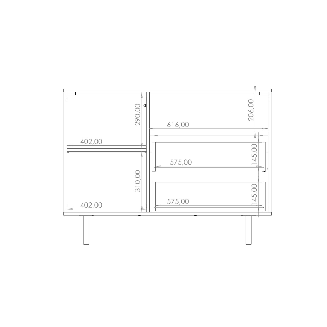 Komoda NUBI 01 czarny - obrazek 5