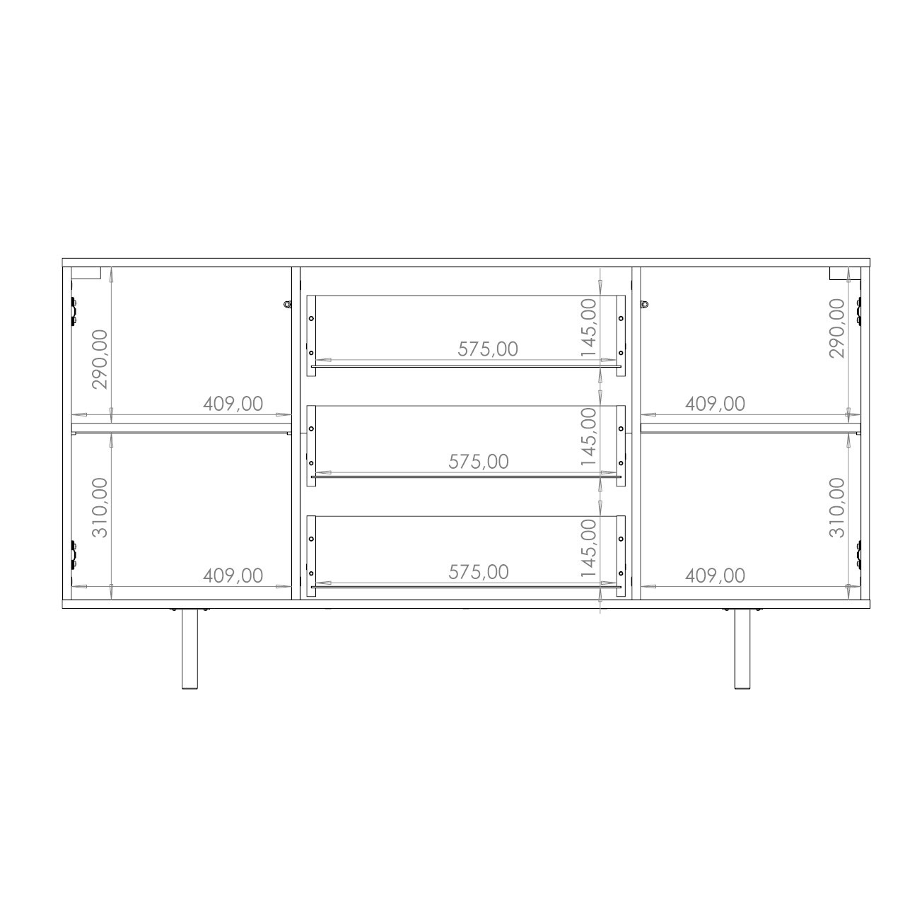 Komoda NUBI 02 czarny - obrazek 5