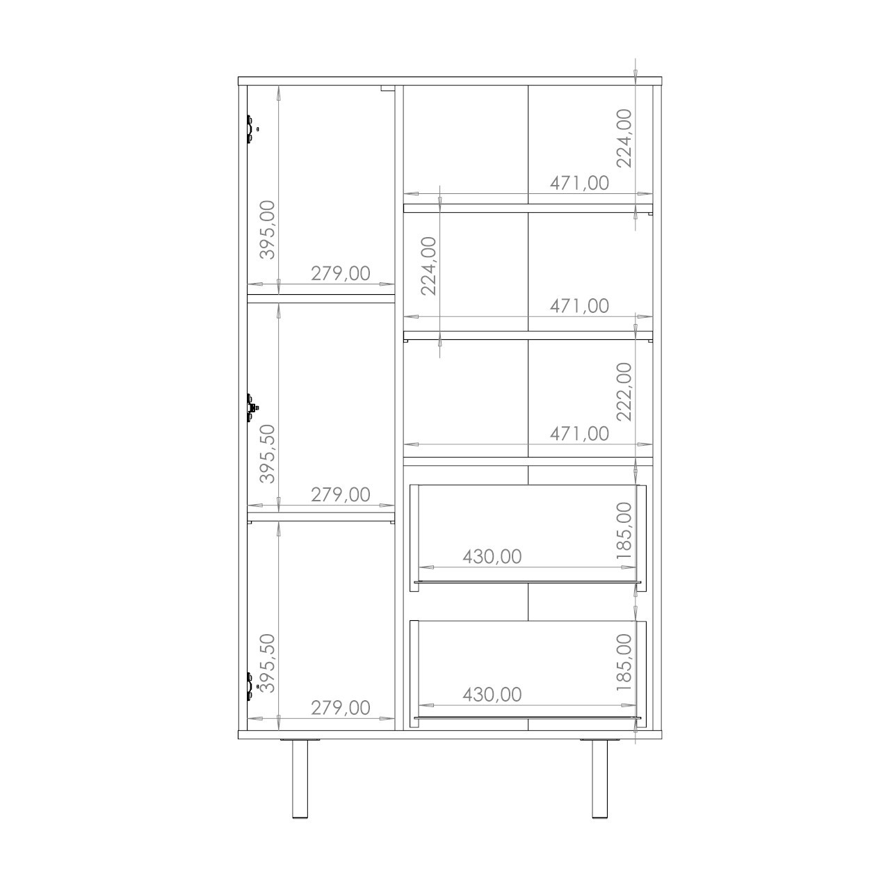 Regał NUBI 04 czarny - obrazek 5