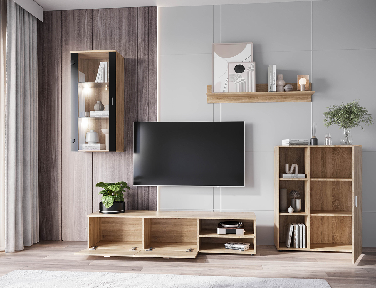 Meblościanka DOMI sonoma - obrazek 3