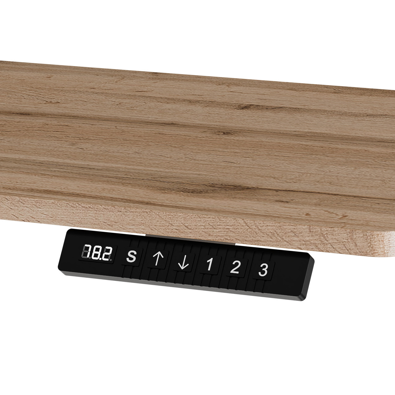 Biurko z regulacją wysokości MONE LONG czarny / dąb wotan - obrazek 3