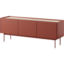 Szafka RTV COLOUR 01 ceramic red / dąb linearny