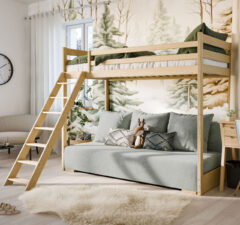 Łóżko piętrowe z kanapą FINO sosna zoom 15