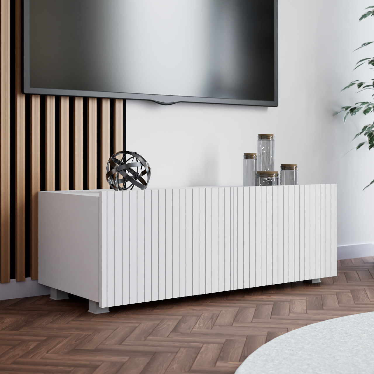 Komoda RTV KODI 100 biała - obrazek 6