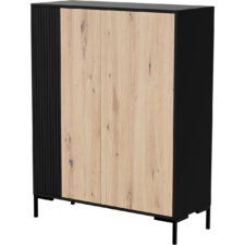 Komoda CIMER 01 czarny / dąb artisan