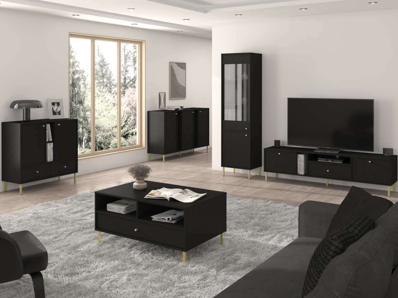 Szafka nocna KYOTO 03 czarny grafit - obrazek 6