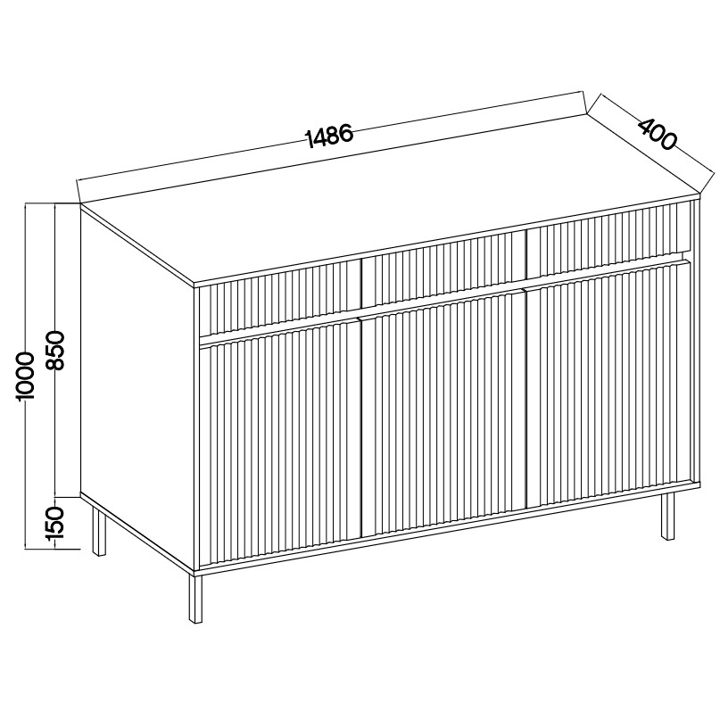 Komoda SEOUL 04 beż piaskowy - obrazek 3