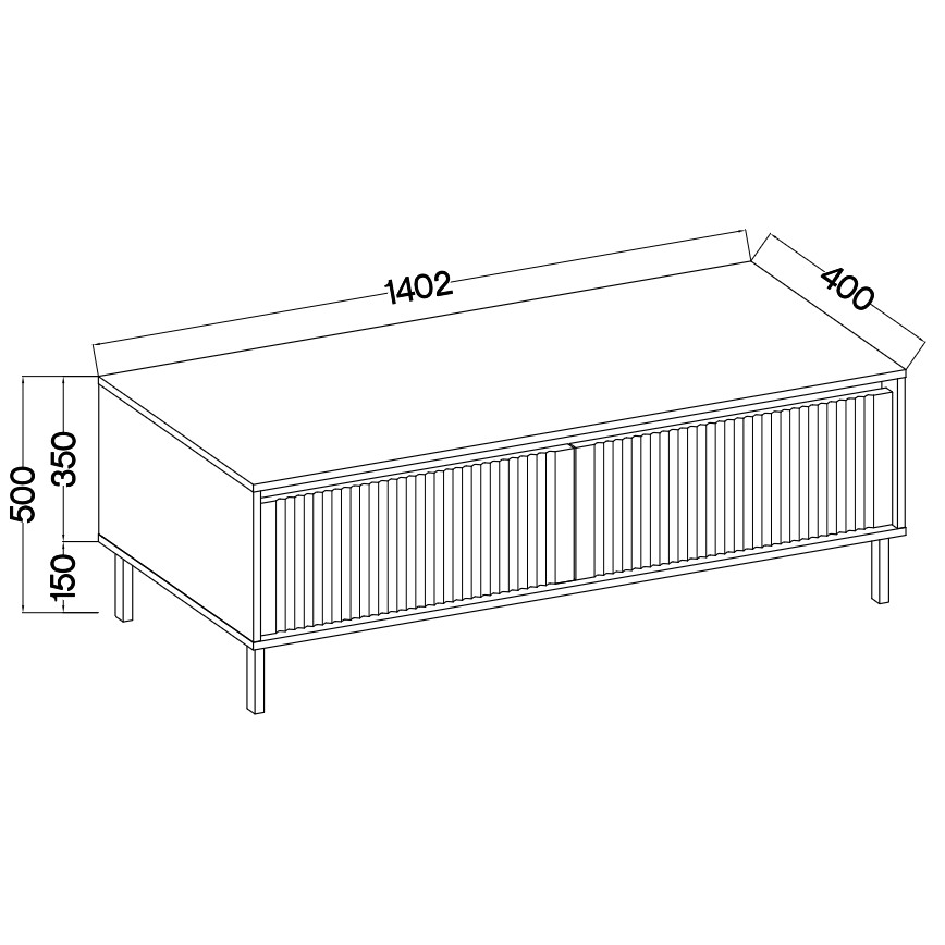 Szafka RTV SEOUL 05 dąb evoke - obrazek 3