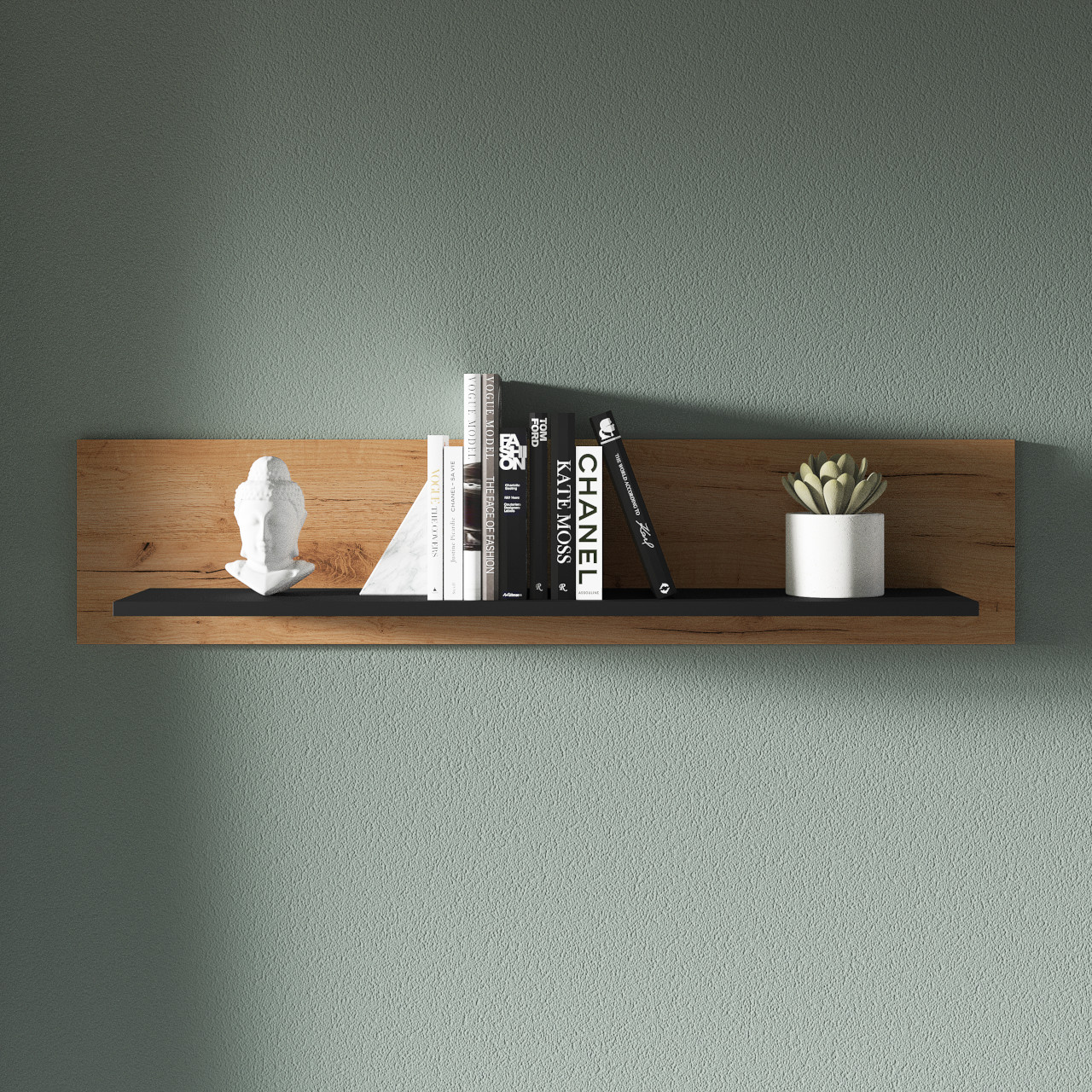 Półka URSA 12 dąb craft złoty + czarny - obrazek 5