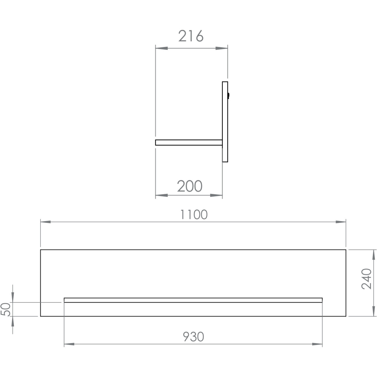 Półka URSA 12 dąb craft złoty + czarny - obrazek 6