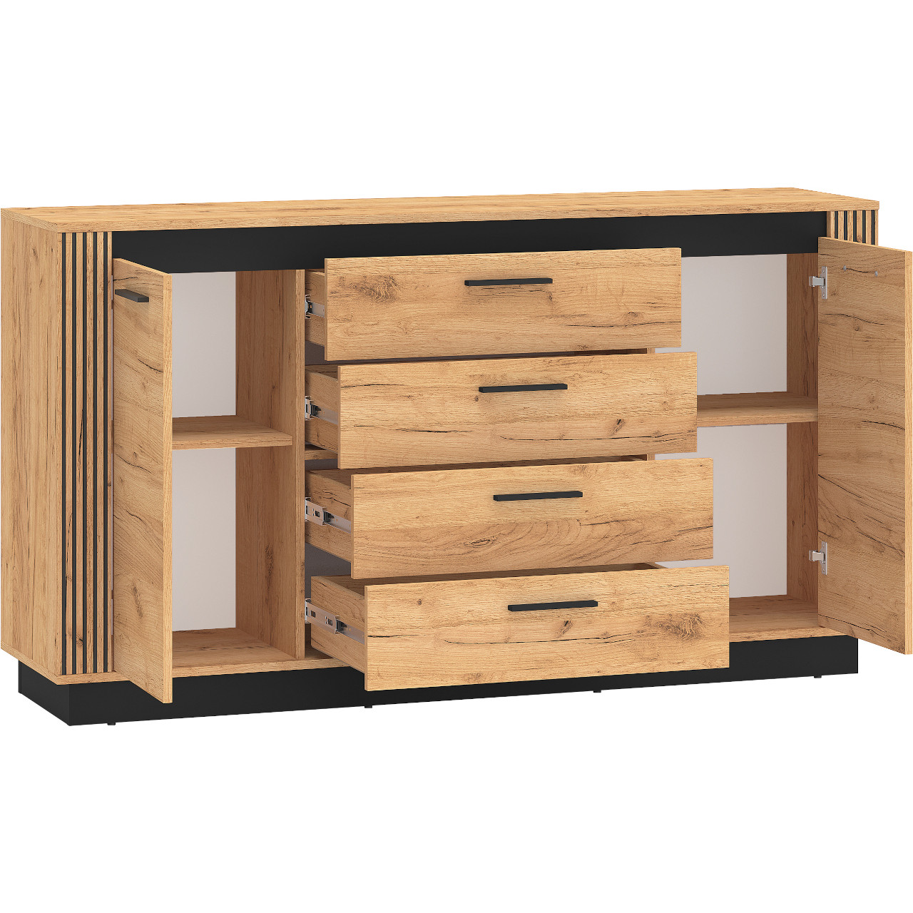 Meble do salonu URSA 1 dąb craft złoty + czarny - obrazek 6