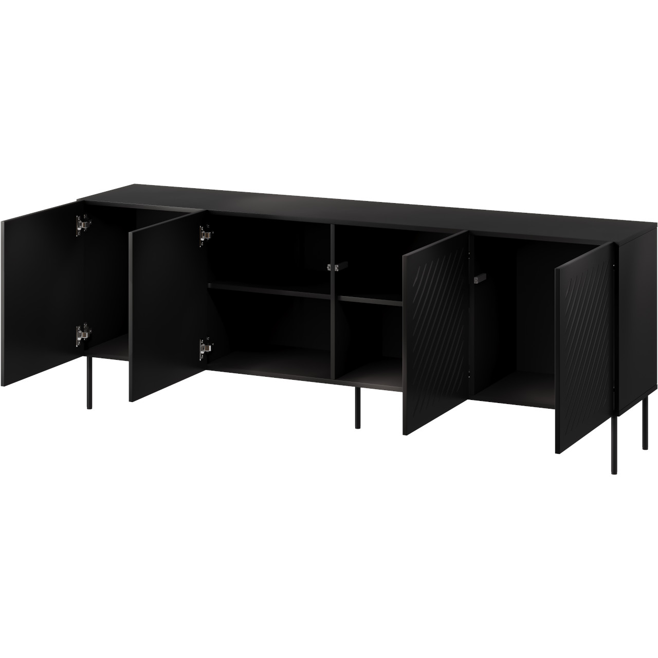 Komoda CASSIE 200 czarny mat - obrazek 3