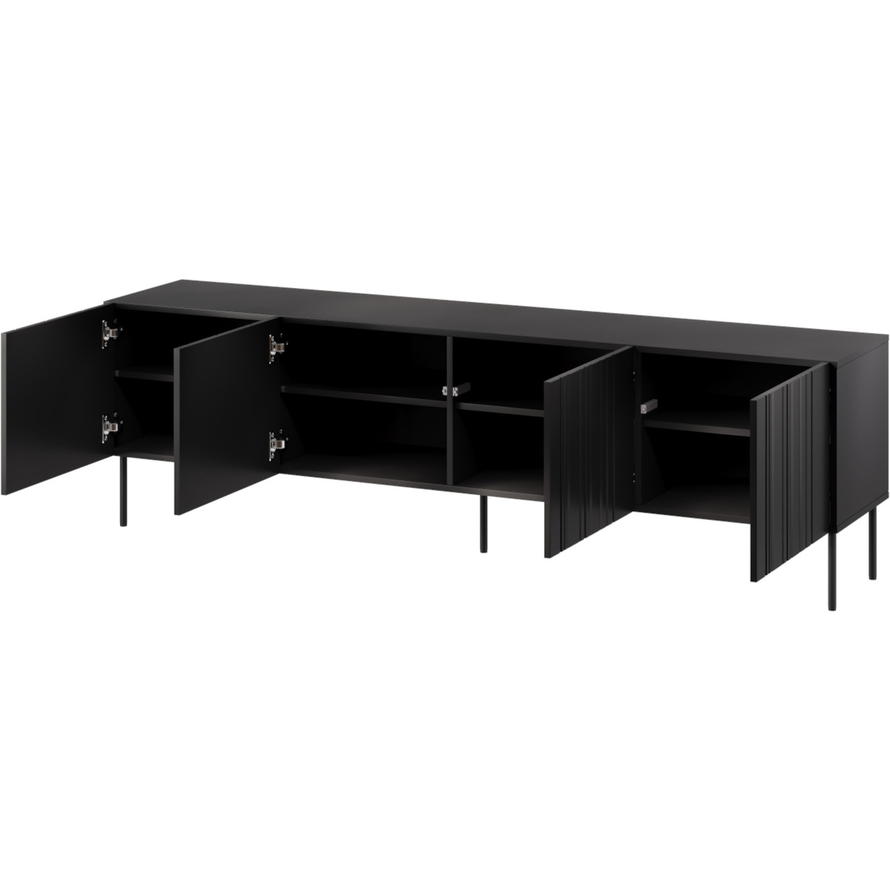 Komoda RTV ISOLA 200 czarny mat - obrazek 3