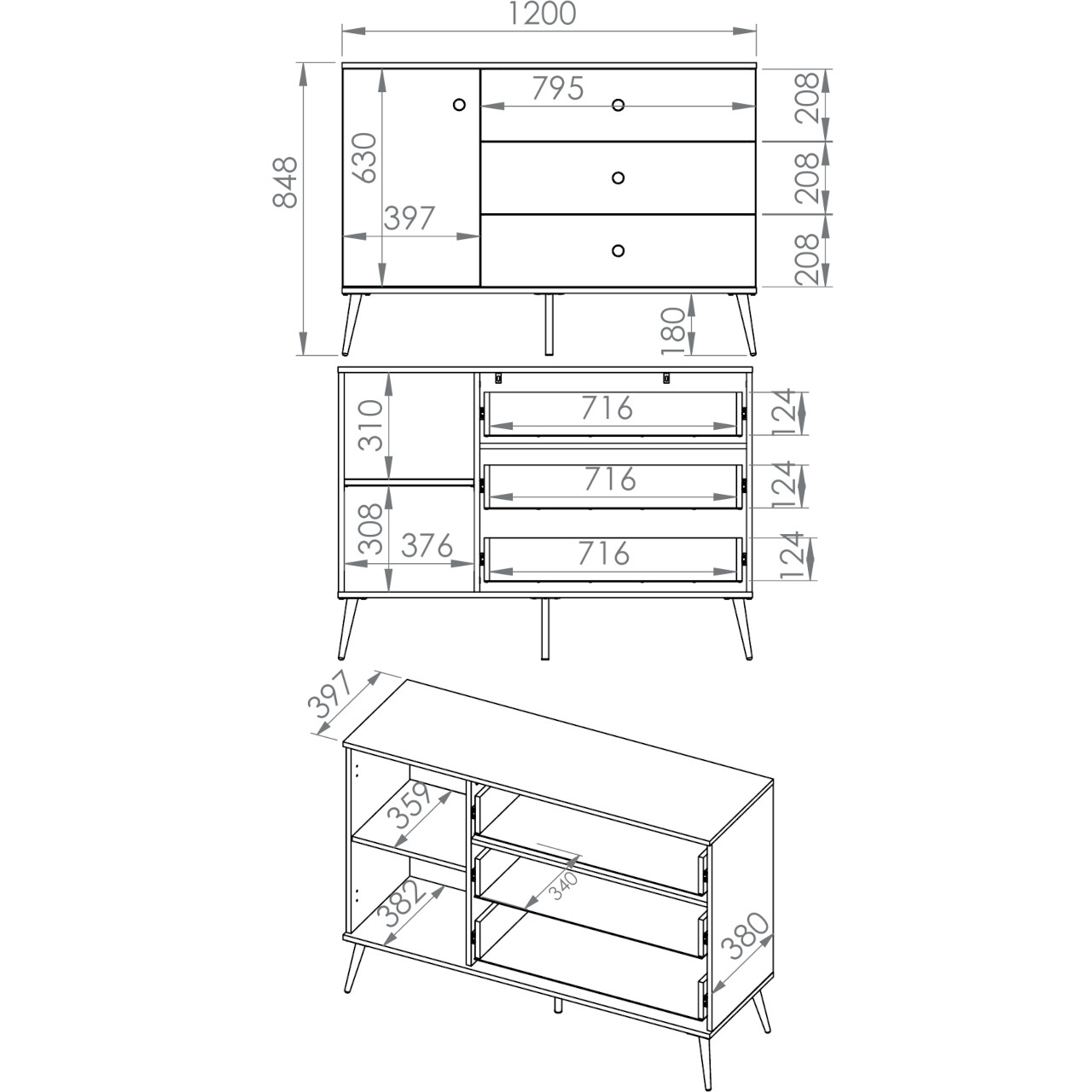 Meble do salonu LESGIN 1 kaszmir - obrazek 6