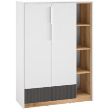 Komoda EMPOLI 05 biały / dąb castello / grafit