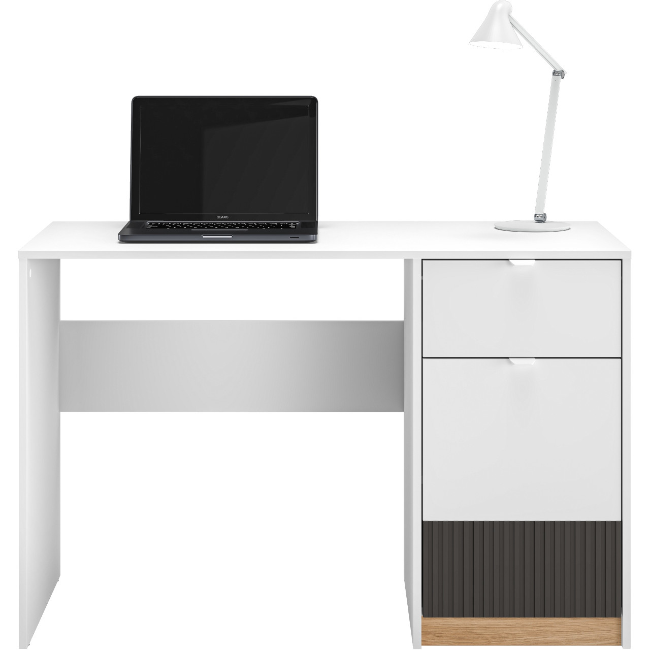 Biurko EMPOLI 08 biały / dąb castello / grafit - obrazek 3