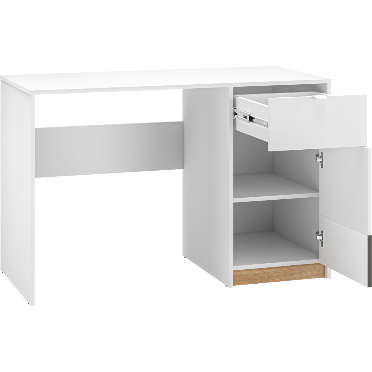 Biurko EMPOLI 08 biały / dąb castello / grafit - obrazek 4