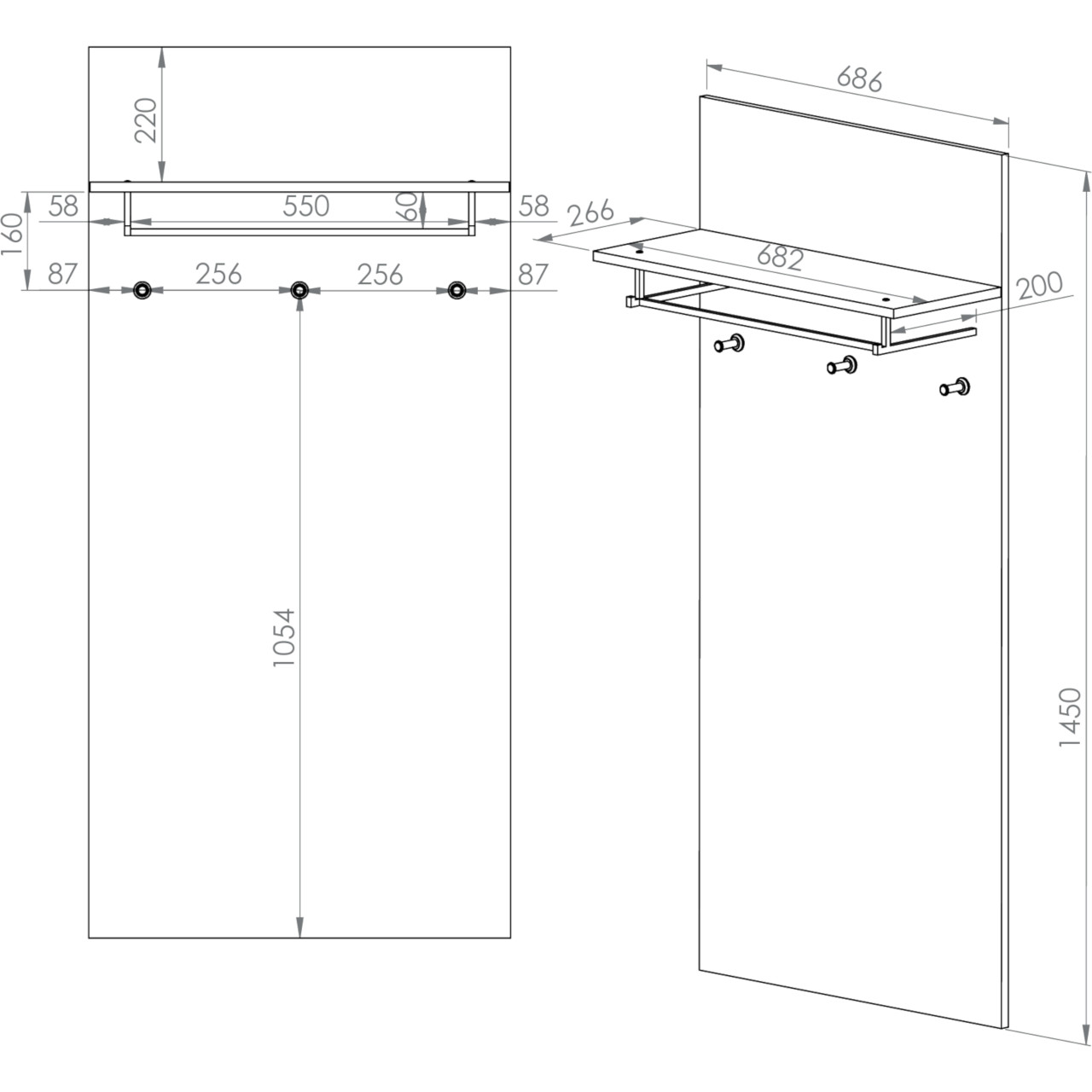 Wieszak MEVIA 15 dąb artisan - obrazek 5