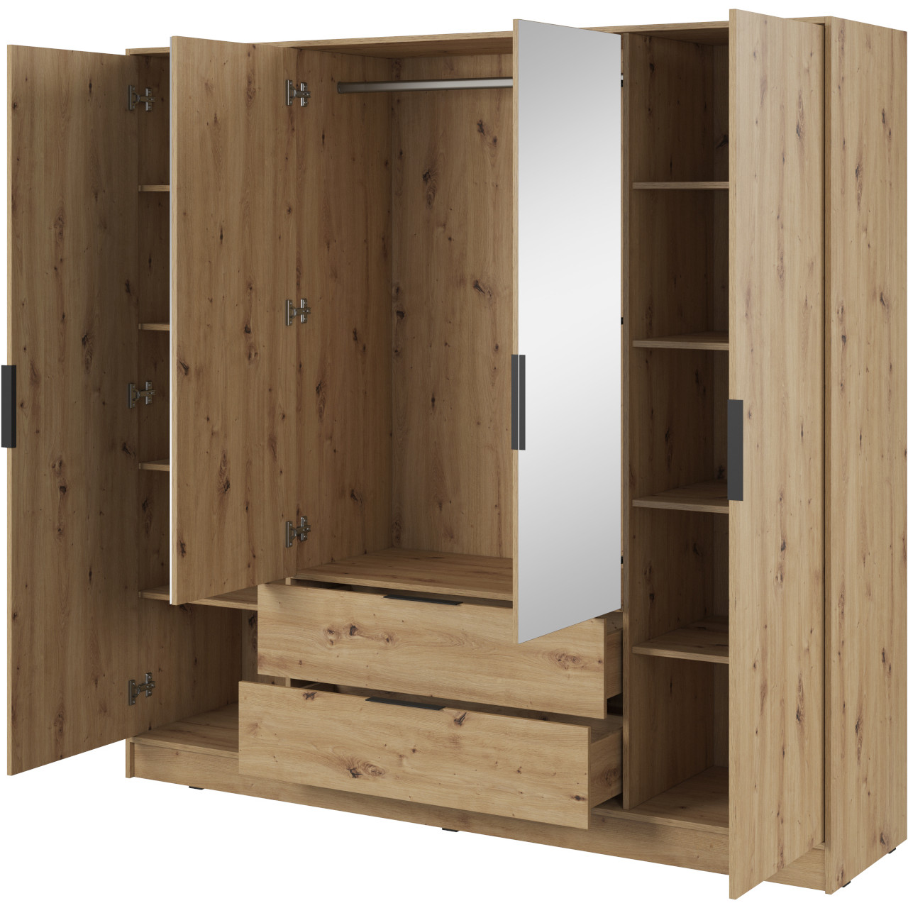 Szafa z lustrem CARLY B dąb artisan - obrazek 3