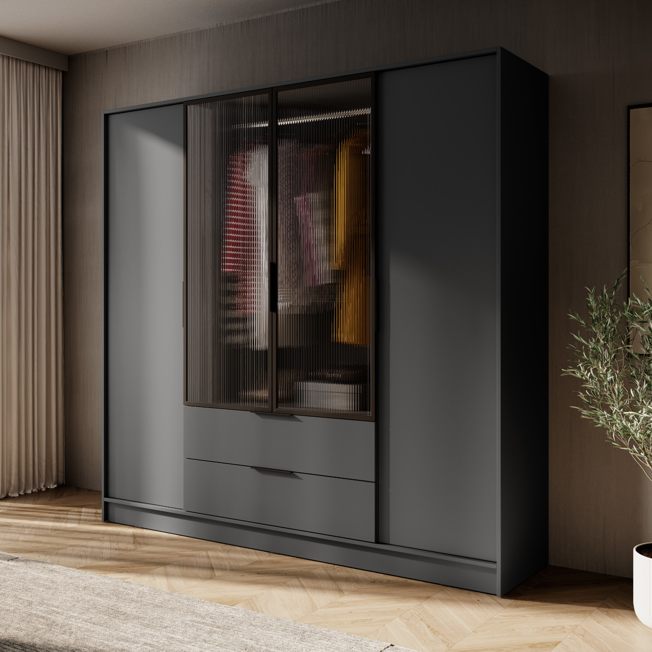 Szafa CARLY C grafit - obrazek 5