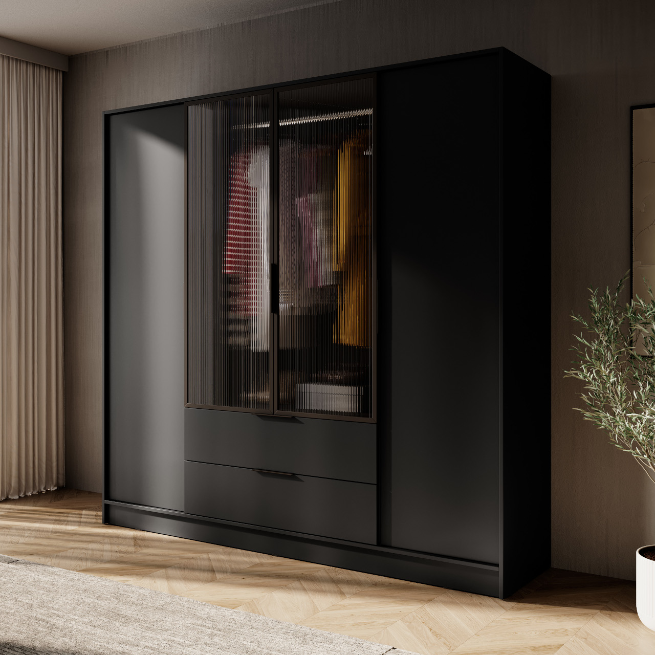 Szafa CARLY C czarny - obrazek 5