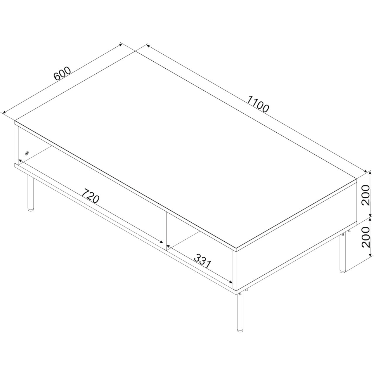 Ława LAZZO BIS czarny mat - obrazek 3