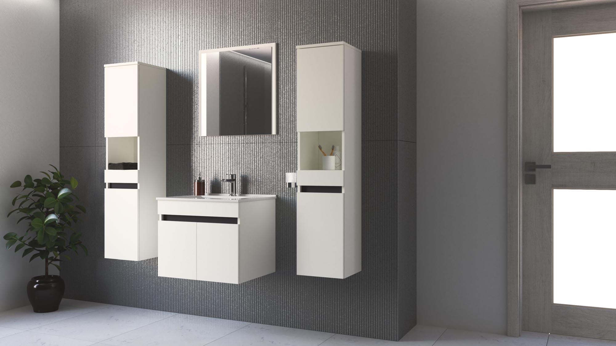 FIGARO Szafka pod umywalkę 60/2D biały - obrazek 7