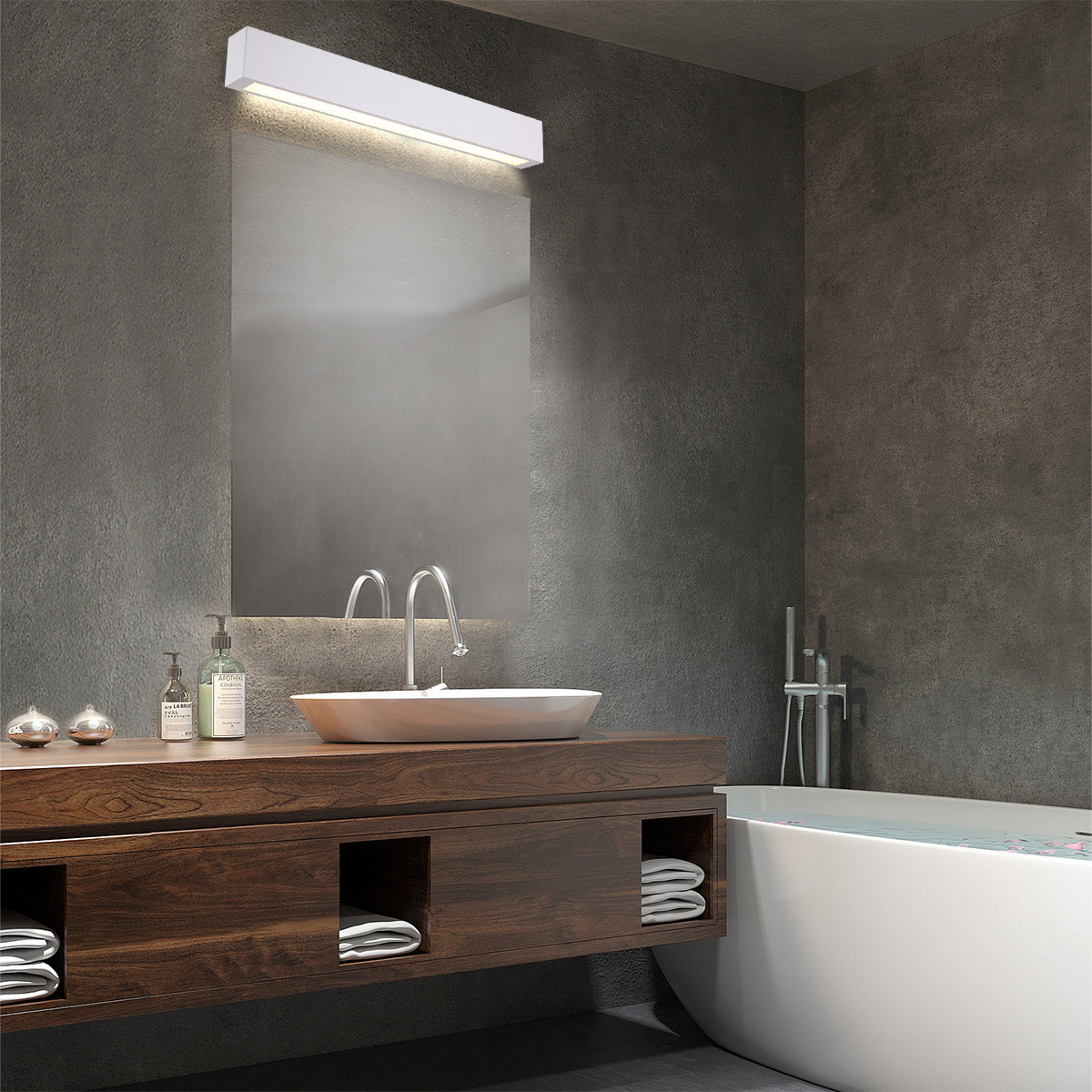 Kinkiet Ibros 63 cm biały IP44 LED CCT - obrazek 3