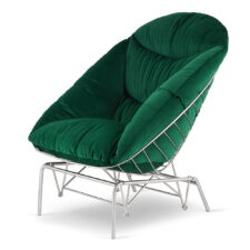 Fotel bujany Boda XZ butelkowa zieleń – komfortowy fotel do czytania i wypoczynku