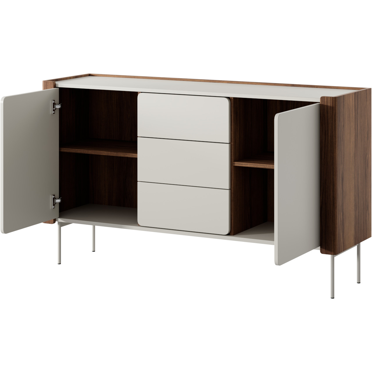 Komoda COLLAR 02 orzech warmia / kaszmir - obrazek 4