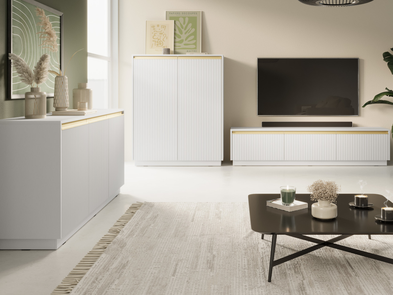 Komoda CROWN 03 biały - obrazek 6