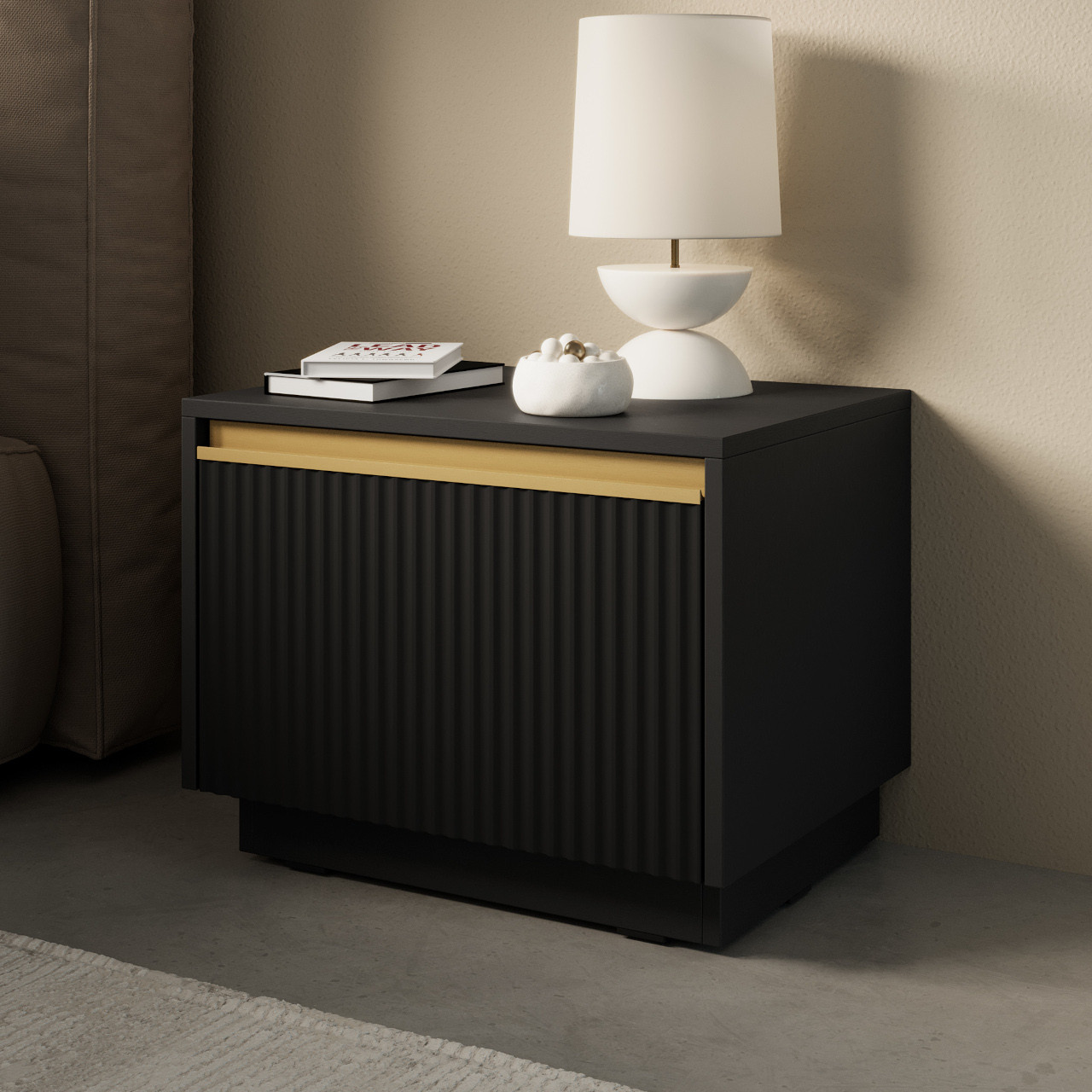 Szafka nocna CROWN 05 czarny - obrazek 4