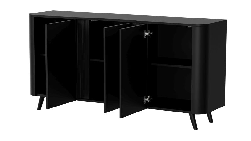 VOLARE komoda 150 3D czarny mat/ czarny mat - obrazek 3