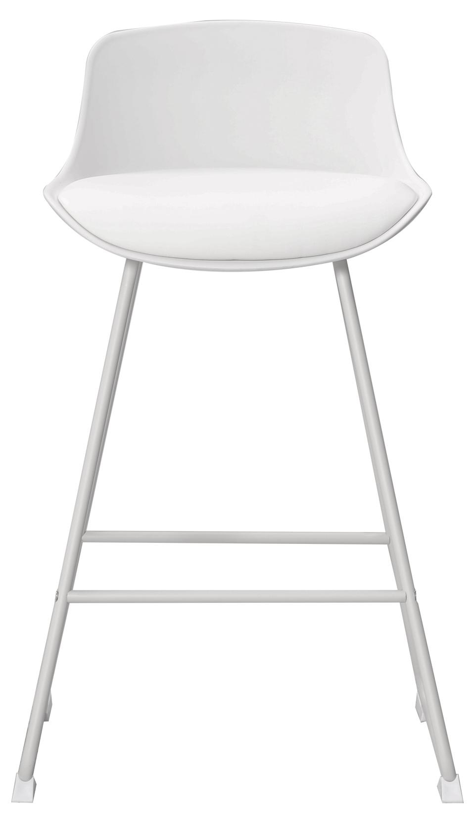 Stołek barowy Tina low White PU - obrazek 3