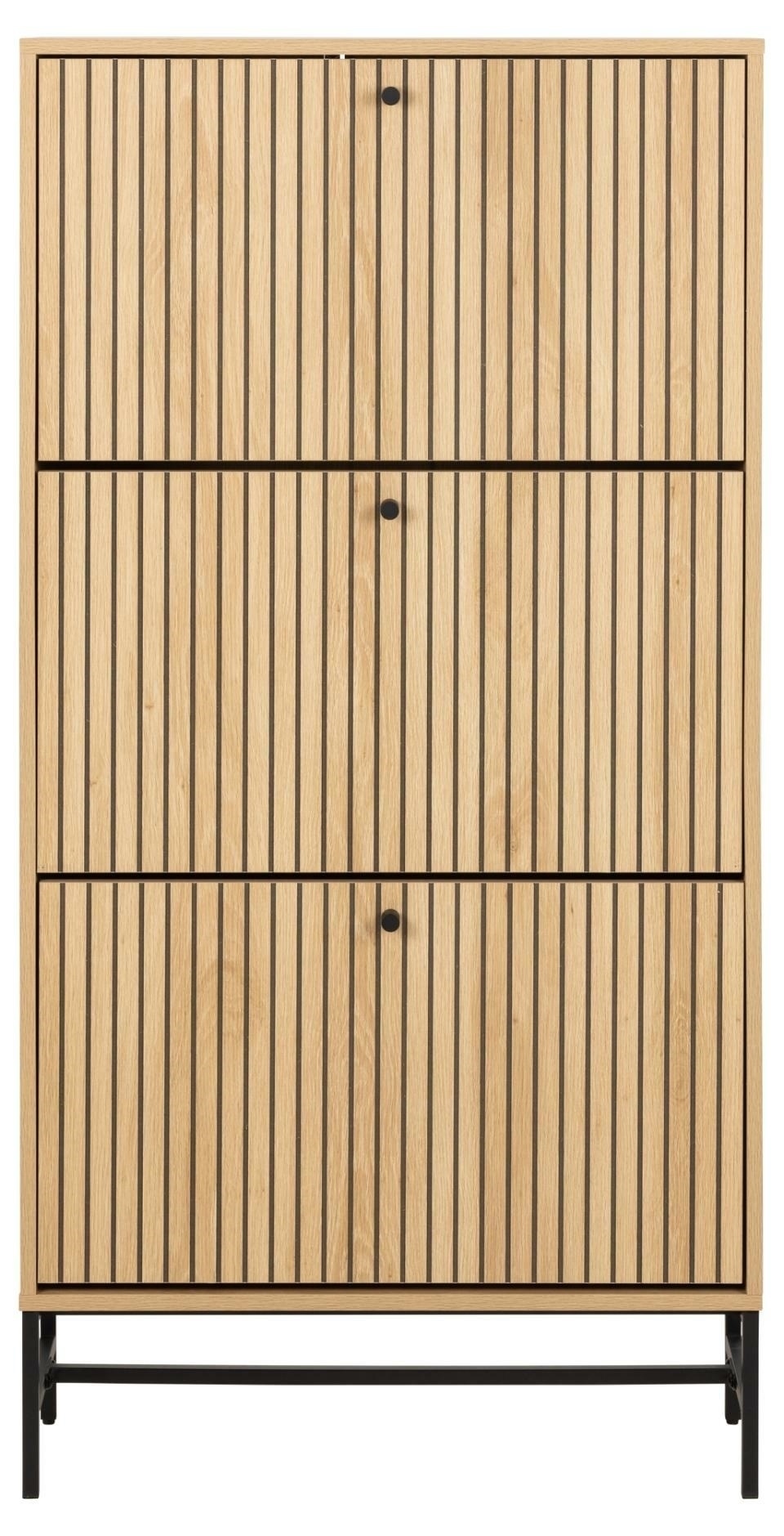 Szafka na buty Albany 3 fronty dąb naturalny - obrazek 5