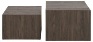 Zestaw 2 stolików kawowych Dice dymiony jesion