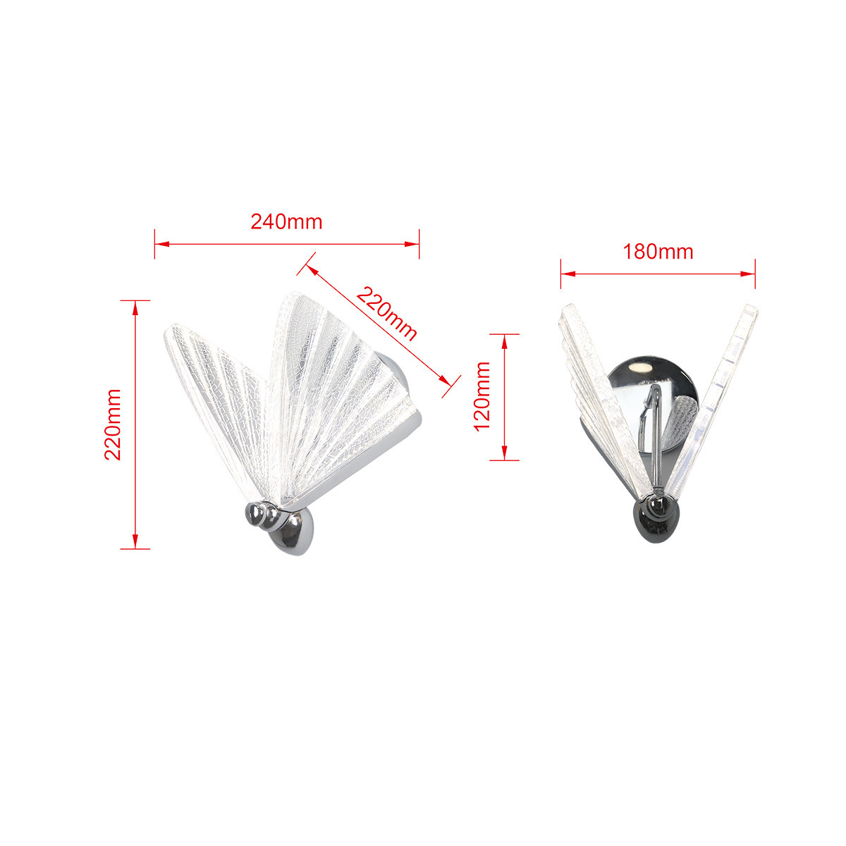 Kinkiet Mariposa srebrny LED CCT - obrazek 9