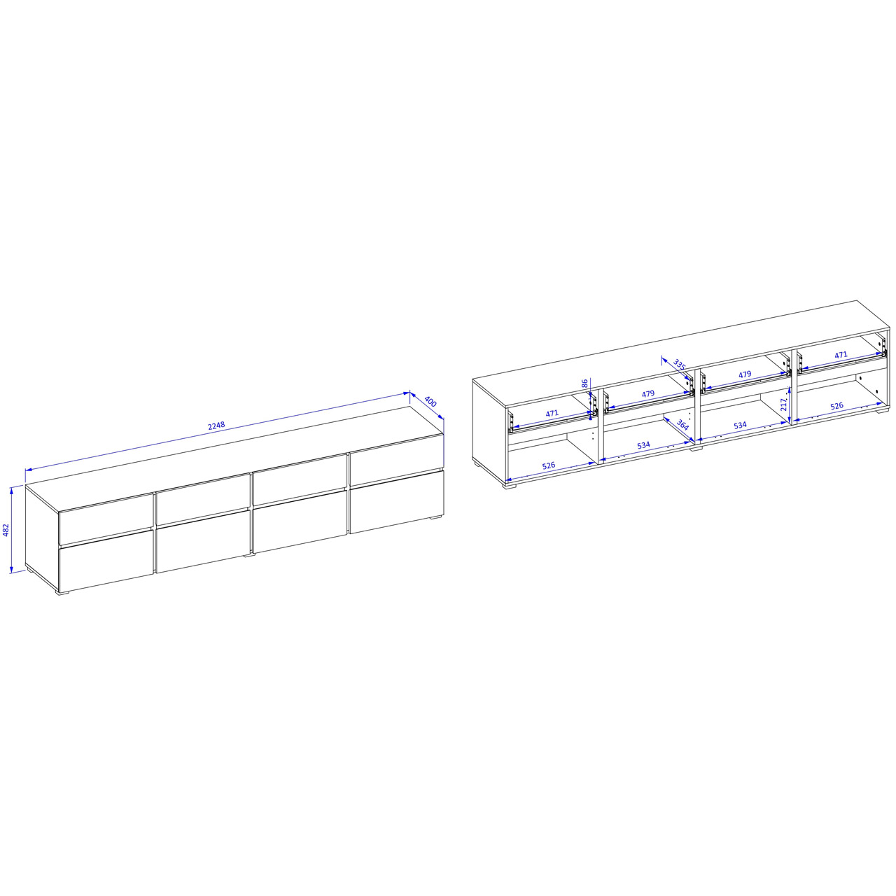 Szafka RTV CROSI 40 dąb wotan / czarny - obrazek 6