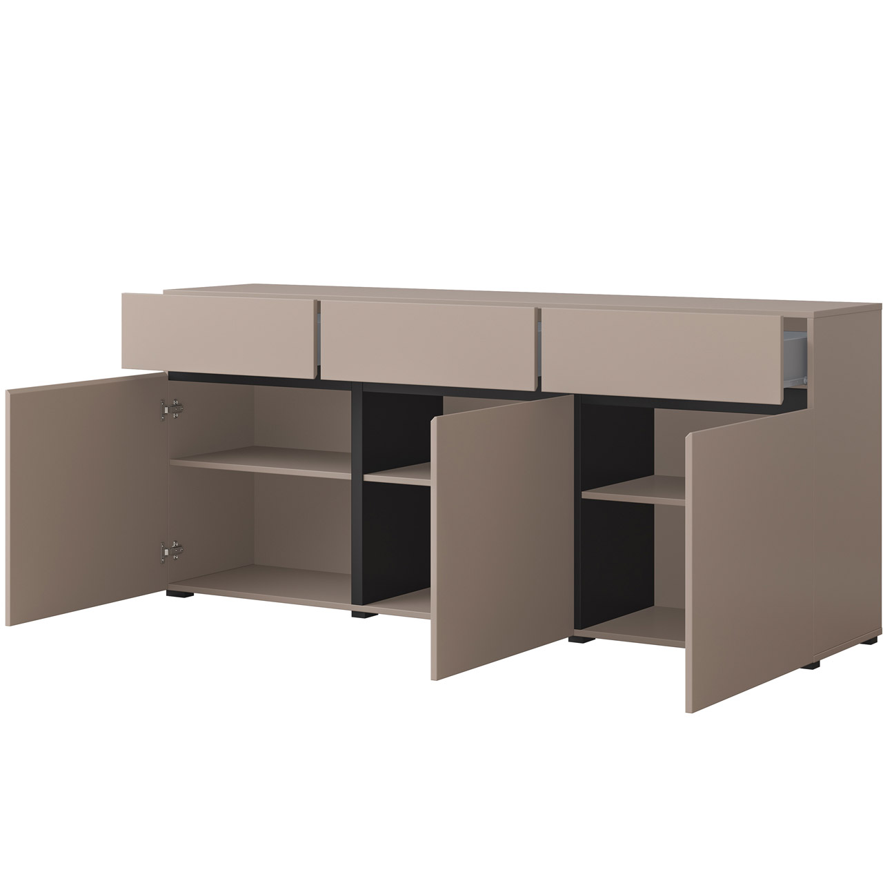 Komoda CROSI 43 congo / czarny - obrazek 5