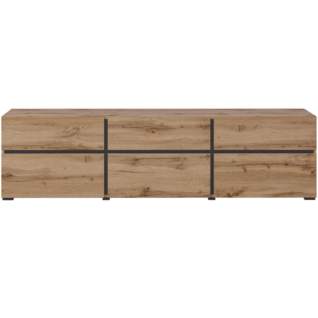 Szafka RTV CROSI 41 dąb wotan / czarny - obrazek 3