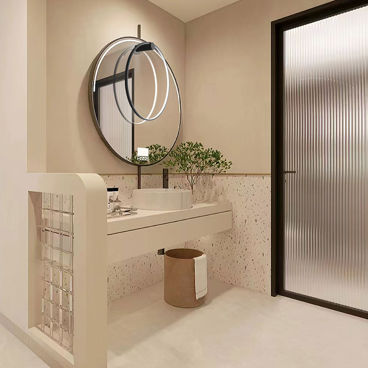 Kinkiet Mirror L czarny IP44 LED CCT - obrazek 10