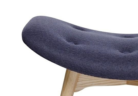 Podnóżek CONTOUR szary - tkanina, nogi jesion - obrazek 3