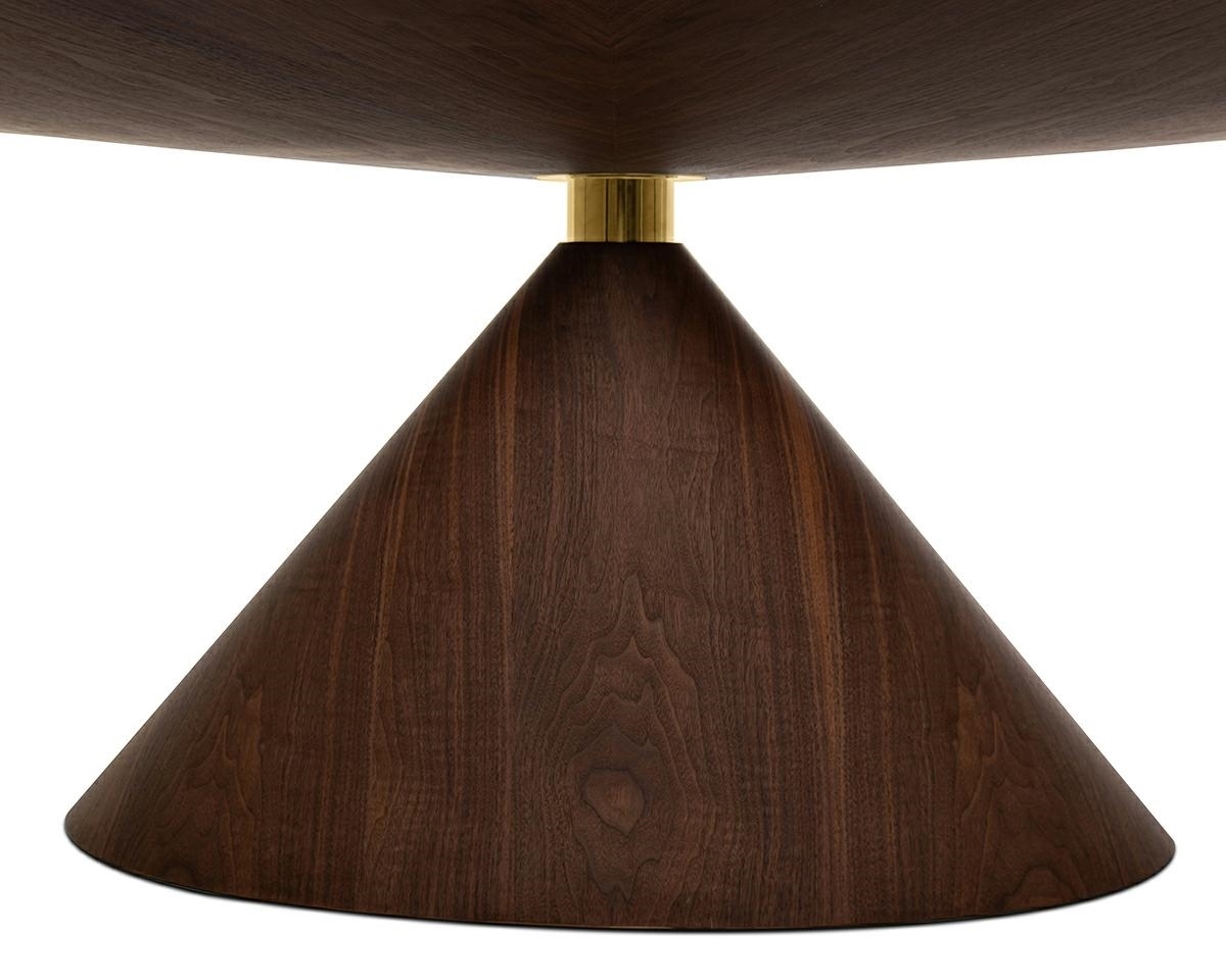 Stół UFO orzech / naturalny fornir - obrazek 5