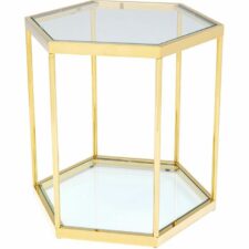 KARE stolik COMB GOLD 55 złoty