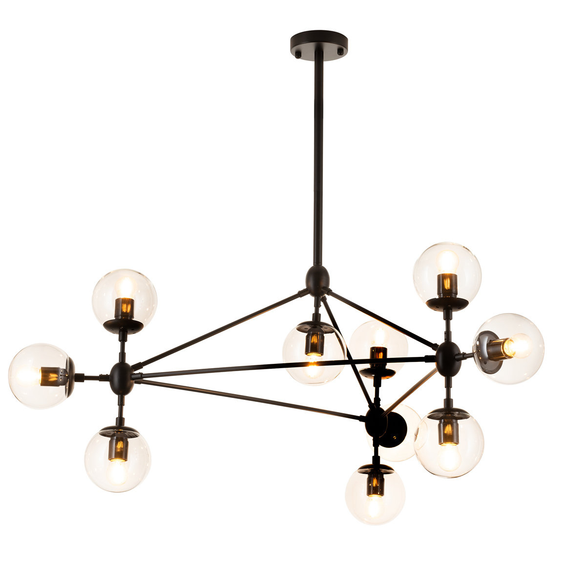 Lampa wisząca ASTRIFERO-10 bursztynowo czarna 90 cm - obrazek 3