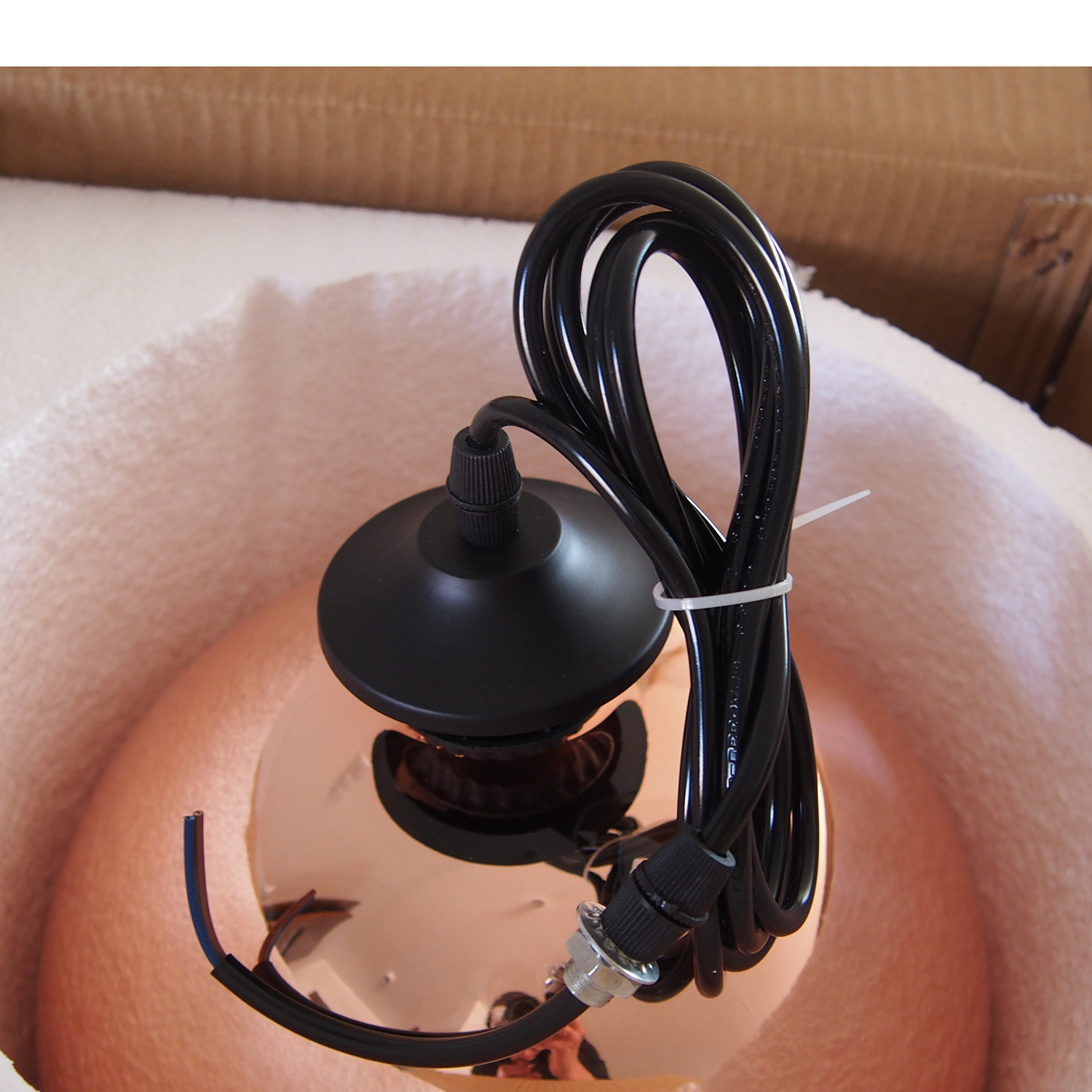 Lampa wisząca MIRROR GLOW - S miedziana 25 cm - obrazek 5