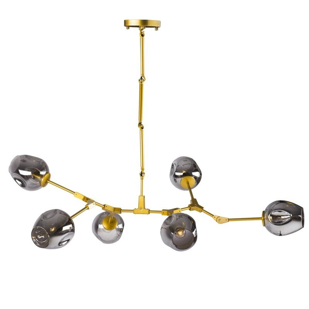 Lampa wisząca MODERN ORCHID-6 złoto szara 130 cm - obrazek 4