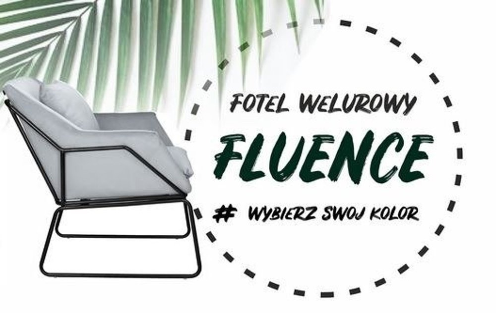 Fotel welurowy FLUENCE szary - obrazek 7