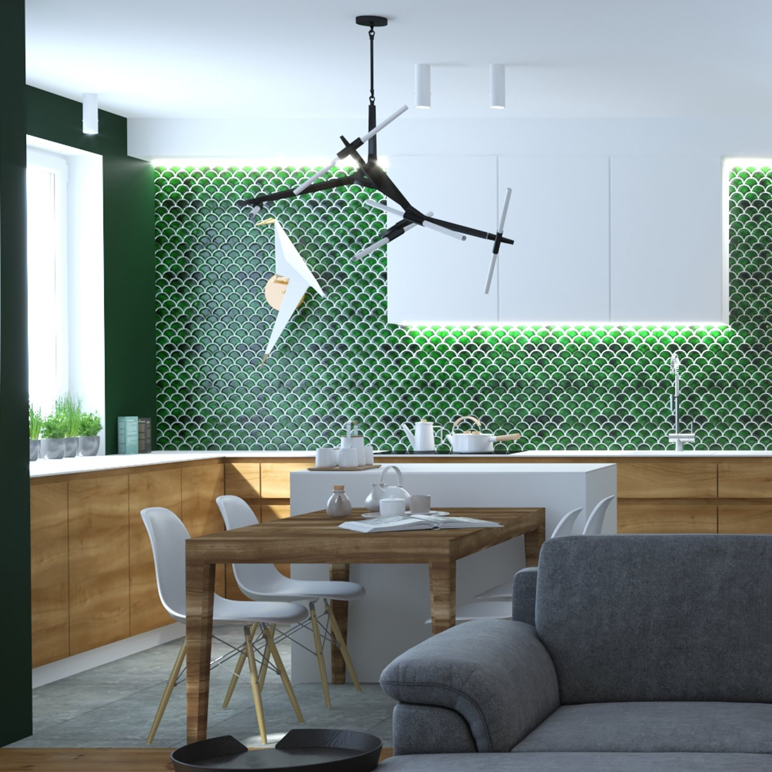 Lampa wisząca STICKS-10 czarna - obrazek 14