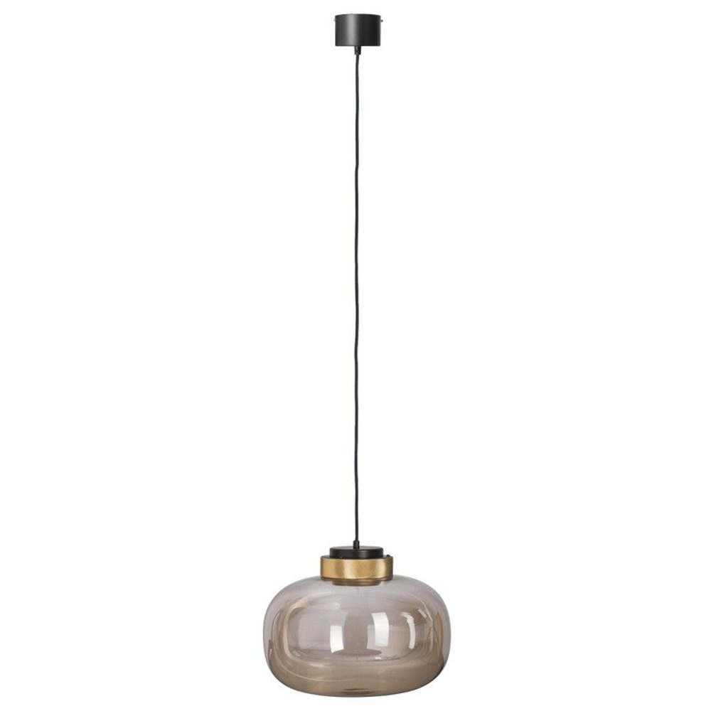 Lampa wisząca BOOM LED bursztynowo-złota 35 cm szklana elegancka do salonu - obrazek 3